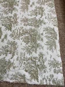 Vintage Waverly Rustic Paris Life &amp La Dolce Vita Toile Patterned Design 2 Bolts of Upholstery Fabric - Left Over From Beautifully &amp Professionally Upholstered Settee &amp Bench In Lots #113 &amp #134