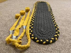 Wow Check Out This Unfinished Hand Woven Rug...Ready To Be Finish By An Amazing Crafter&nbsp Is That You&nbsp