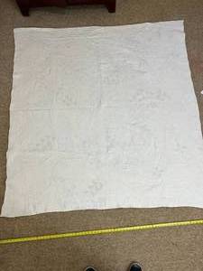 Antique Amish Handmade Geometric Triangle Diamond Patterned Large Quilt