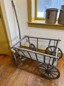 Antique Wooden Goat Cart - Needs RepairRestoration With All Pieces Included&nbsp Or Perhaps Leave As Is &amp Use For Garden Art Or To Add Interest To Your Front Porch Or Drive...Think Pumpkins