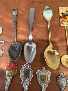 Collection of Vintage Collectible Worldwide Decorative Souvenir Spoons - Some Very Expensive Ones In This Collection...