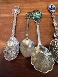 Collection of Vintage Collectible Worldwide Decorative Souvenir Spoons - Some Very Expensive Ones In This Collection...ROLEX