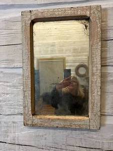 Amazing 19th Century Antique Mirror With Silvering