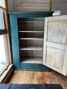 Oh My Here Is Another Antique Cupboard I Am In Love With Just Amazing With The Beautiful Pop Of Color &amp Oversized Drawer At The Bottom All I Have To Say Is Congratulations To The Winning Bidder You Have Purchased A Spectacular HutchCabinet