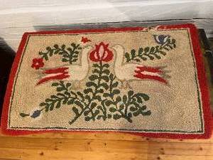 Vintage Hand Woven Love Birds Floral Wall Tapestry