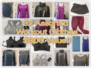 Assorted 32 Piece Womens Champion Workout Gear - Duo Dry Legging, Workout Tops, Workout Bras, Sweatshirts XS-XXLALL New With Tags