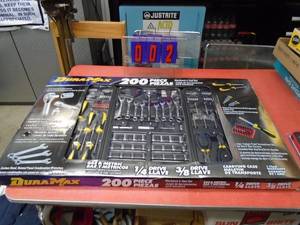 lot 2 image: New Duramax 200 piece folding tool set. As shown.