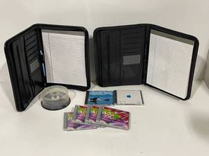 lot 56 image: Blank DVDs and Business FolderBriefcase