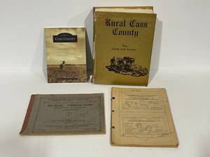 lot 60 image: Vintage Cass County Books