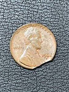 1964-D Lincoln Cent Clipped Planchet