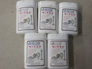 5 Containers Silver Cleaning Wipes ...
