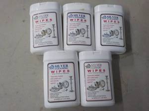 5 Containers Silver Cleaning Wipes ...