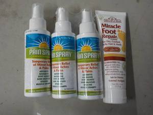 Pain Spray and Foot Repair...