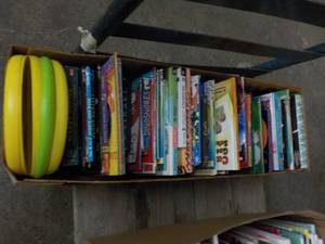 Box of Books and Frisbees...