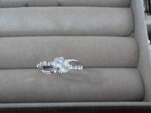 Cubic Zirconia Ring with Rhinestone...
