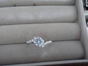 Cubic Zirconia Ring with Rhinestone...