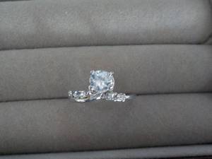Cubic Zirconia Ring with Rhinestone...