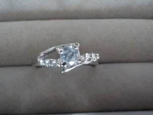 Cubic Zirconia Ring with Rhinestone...