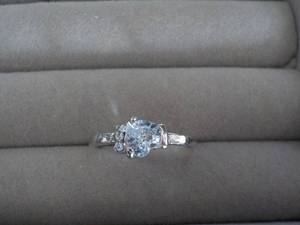 Cubic Zirconia Ring with Rhinestone...