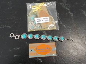 2 Canyon Sky Blue Turquoise Heart B...