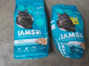 2 Bags IAMS Cat food...