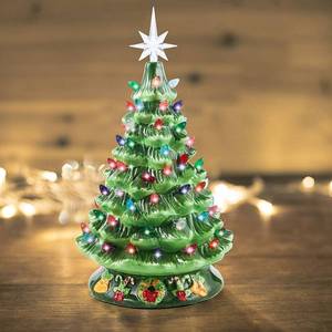 Joiedomi 15 Ceramic Christmas Tree with Green Base