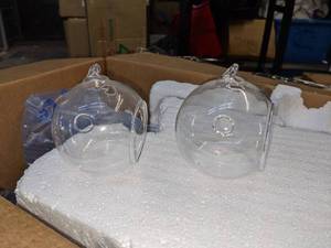Set of 18 Art Glass Ornaments wOpen Fronts - Finish Them Yourself
