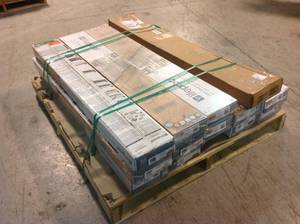 lot 3 image: Pallet with 12 CASES Shenandoah Oak 6.5 in. W x 48 in. L Engineered Waterproof Click Lock Hardwood Flooring (21.67 sq. ft.case)  Customer Returns See Pictures
