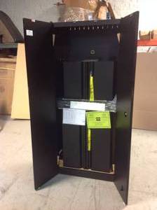 lot 22 image: 4-Piece Regular Duty Welded Steel Garage Storage System in Black (78 in. W x 75 in. H x 19 in. D) by Husky Customer Returns See Pictures