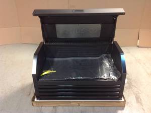 lot 24 image: Industrial 41 in. W x 21.5 in. D 4-Drawer Top Tool Chest in Matte Black by Husky Customer Returns See Pictures