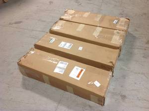 lot 36 image: Lot of 4 Assorted 24 ft. x 100 ft. Clear 6 mil Plastic Sheeting by HUSKY Customer Returns See Pictures