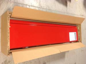 lot 41 image: Ready-to-Assemble 23-Gauge Steel Freestanding Garage Cabinet in Red (36 in. W x 72 in. H x 18 in. D) by Husky Customer Returns See Pictures