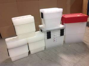 lot 42 image: Pallet of Assorted Storage Bins See Pictures