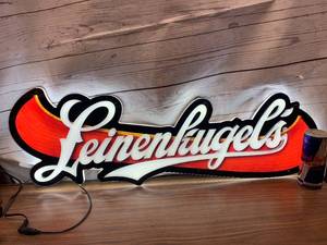 lot 1 image: New Leinenkugels Lighted Sign 30 Inches Long