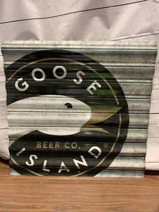 lot 7 image: Goose Island Beer Company Metal Signed 22 12 X 23  inches
