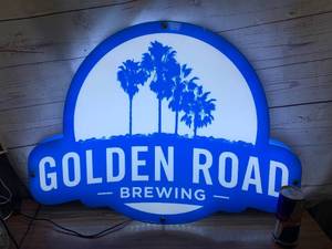 lot 14 image: Golden Road Brewing Lighted Sign 19 X 26  inch
