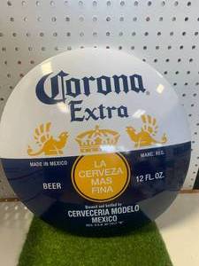lot 19 image: Corona Metal Oval Sign 16 inch Diameter