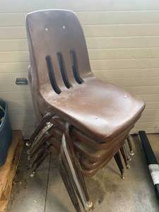 lot 32 image: Set of Five Stackable Chairs