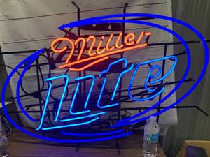 lot 35 image: Miller Lite Neon Sign 26 X 38 inches