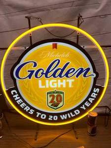 lot 38 image: Minnesota Wild Michelob Golden Light Sign 25 X 20 inches