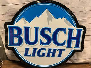 lot 39 image: Busch Light Lighted Sign (needs power cord) 22 x 24 inches