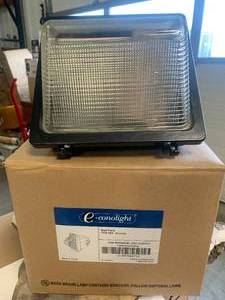 lot 24 image: Lot of 2 New In Box Econolight 70 W Wall Pack Lights
