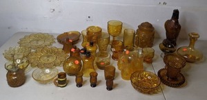 lot 563 image: Amazing Array of Amber Glassware - P