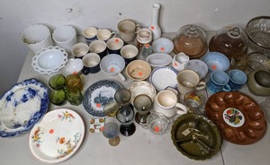 lot 588 image: Large Mixed Lot of Platters, Bowls, Serving Dishes, Cups and More   - P