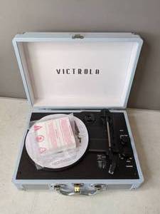 lot 168 image: Victrola Bluetooth Portable Suitcase Record Player - N