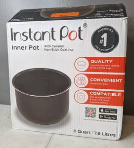 lot 187 image: Instant Pot 8 Qt. Ceramic Inner Pot - N