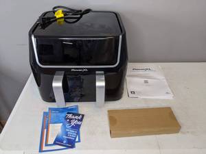 lot 90 image: PowerXL Vortex Dual Basket Air Fryer 10 QT - N