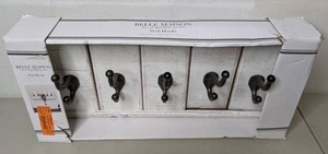lot 223 image: Belle Maison Wall Hooks (5 Hooks on White Board) - N