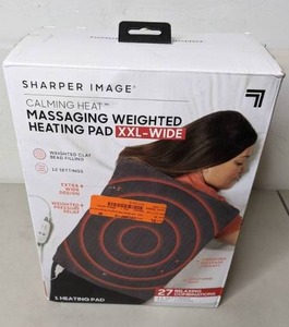 lot 225 image: Sharper Image Massaging Weighted Heating Pad XXL-Wide - N