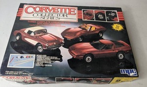 lot 213 image: NEW MPC Corvette Collector Series-3 Complete 125 Model Kits (1957, 1975, 1985) - D